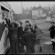 Boys wait for footballers autographs after a Bolton Wanderers reserve team game at Burnden Park