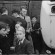 Boys ask for footballers' autographs after a Bolton Wanderers reserve team game at Burnden Park